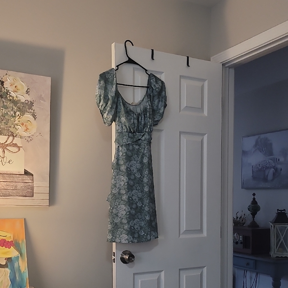 Altar'd State Floral Blue Dress